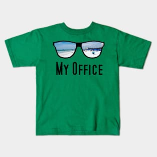 Beach My Office Sunglasses Kids T-Shirt